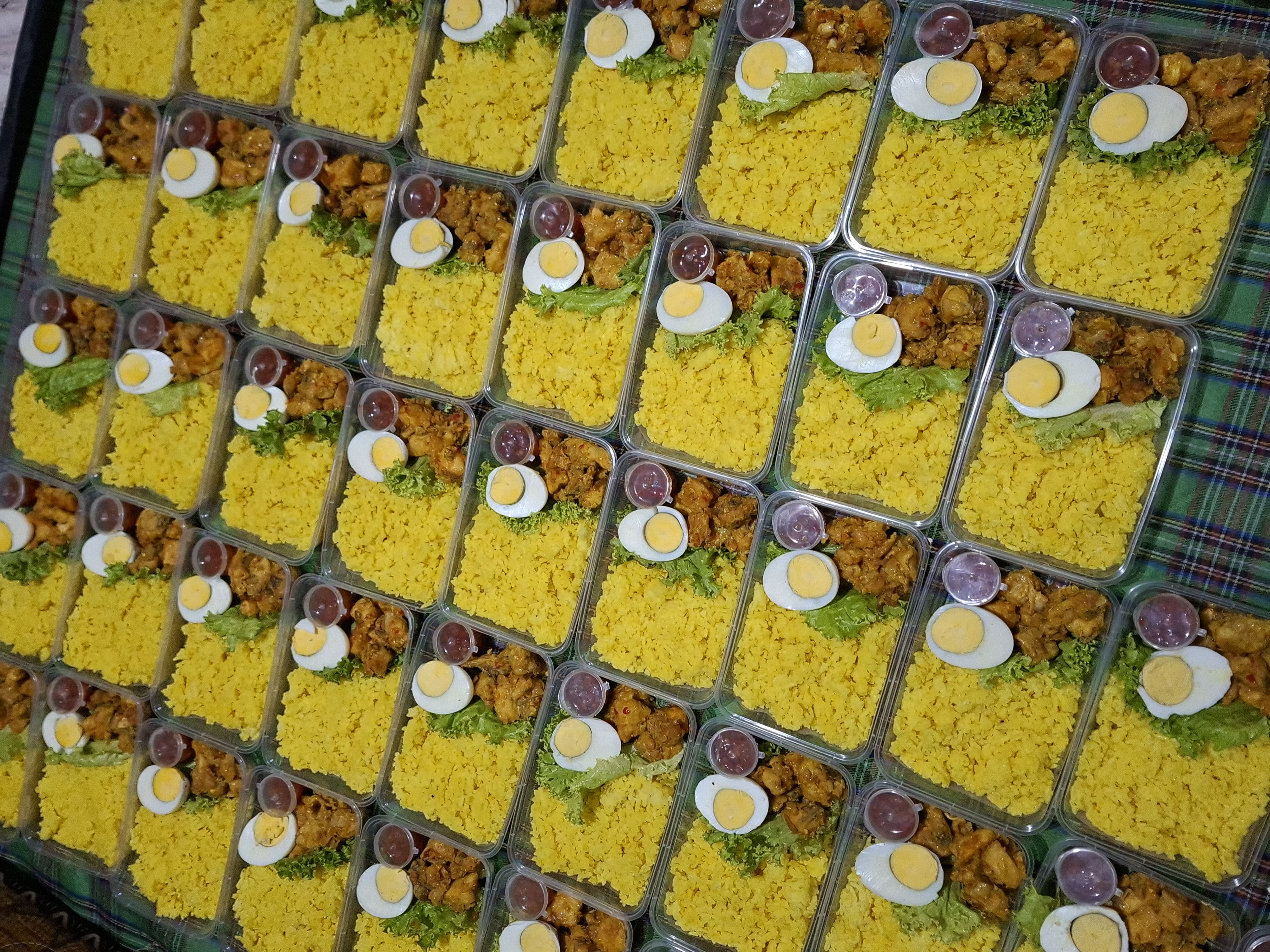 Nasi Kuning telur balado