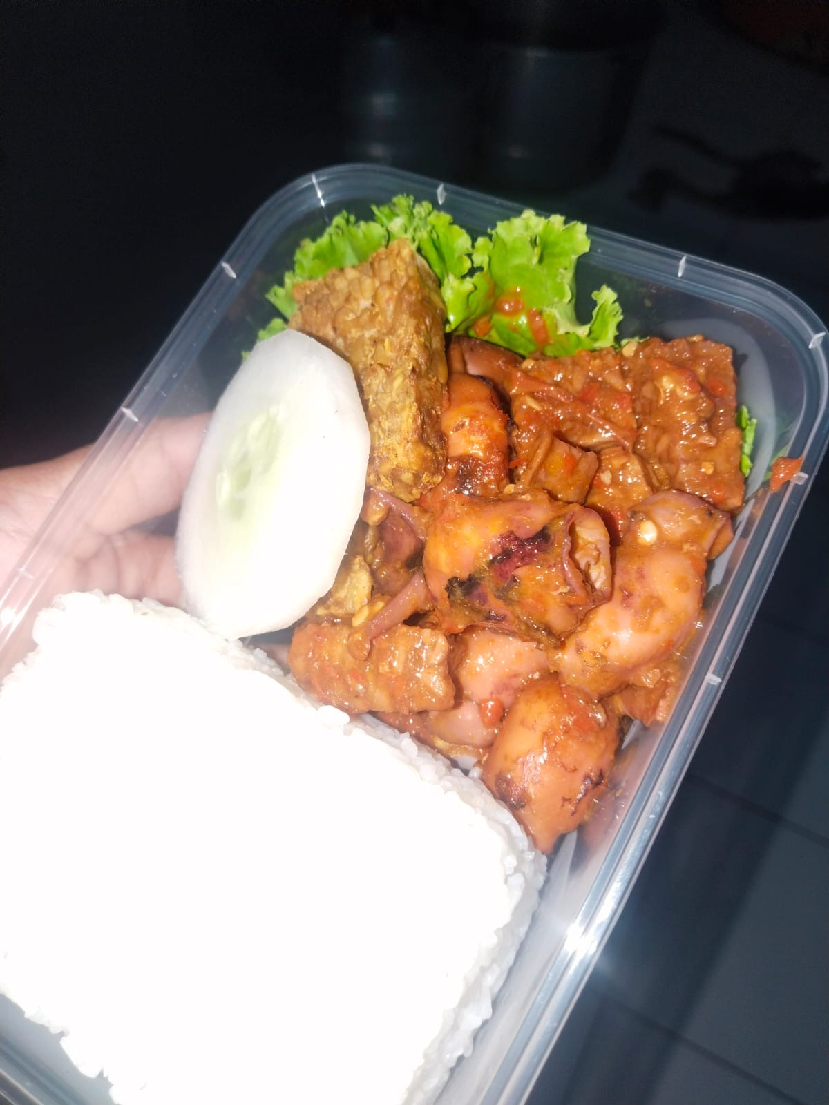 Nasi cumi balado