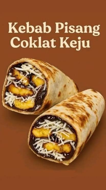 Kebab pisang coklat