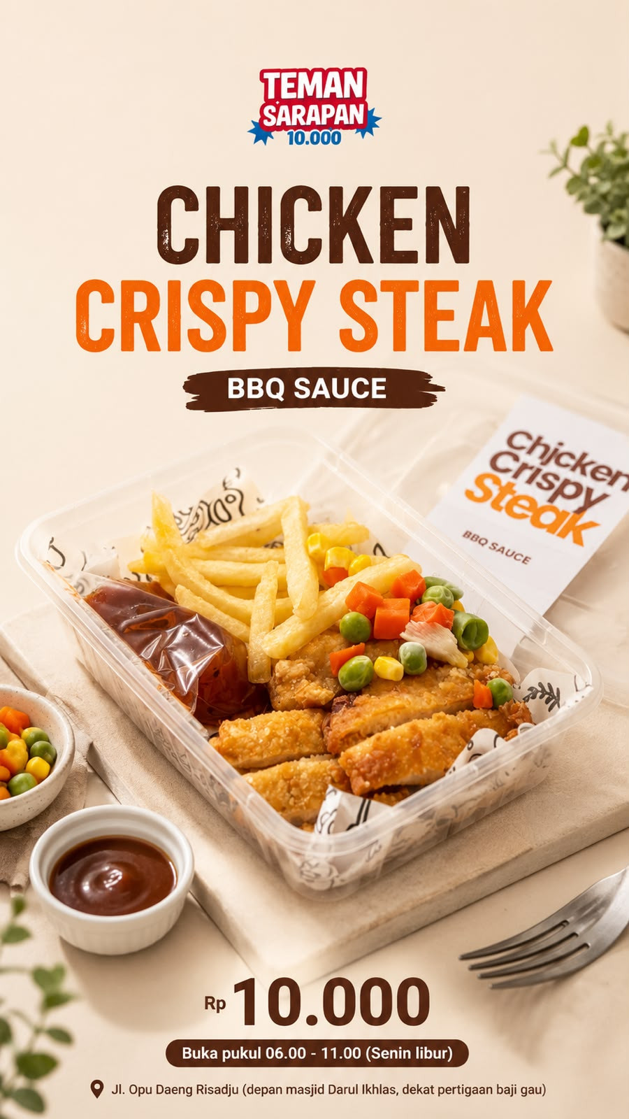 Chicken steak barbeque